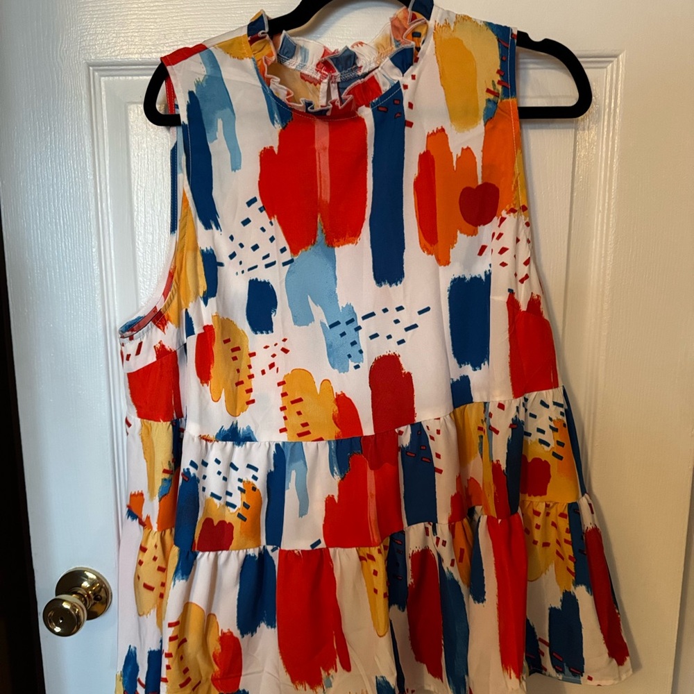 Colorful tank top plus size
